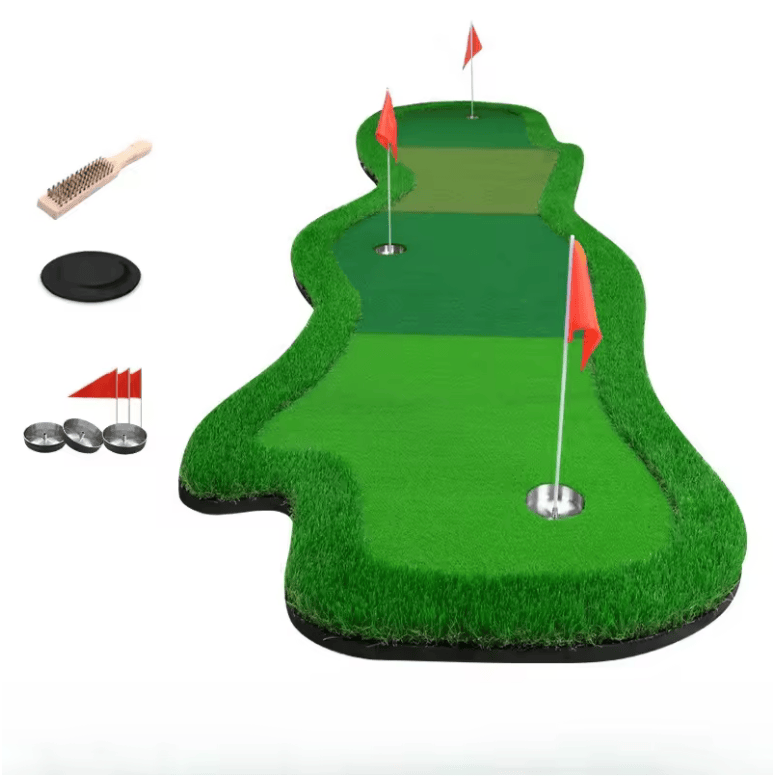 Multi-Speed Putting Green 1 × 4 m met verschillende Putt-Geschwindigkeiten