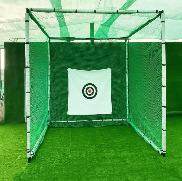 Golf Schlagnetz Komplettset mit Übungsmatte, Tee und Befestigungszubehör