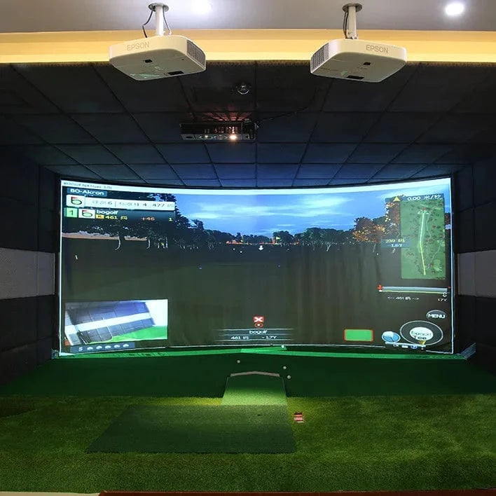 Golf Simulator doek – voorbeeld voor Indoor Golf Setup