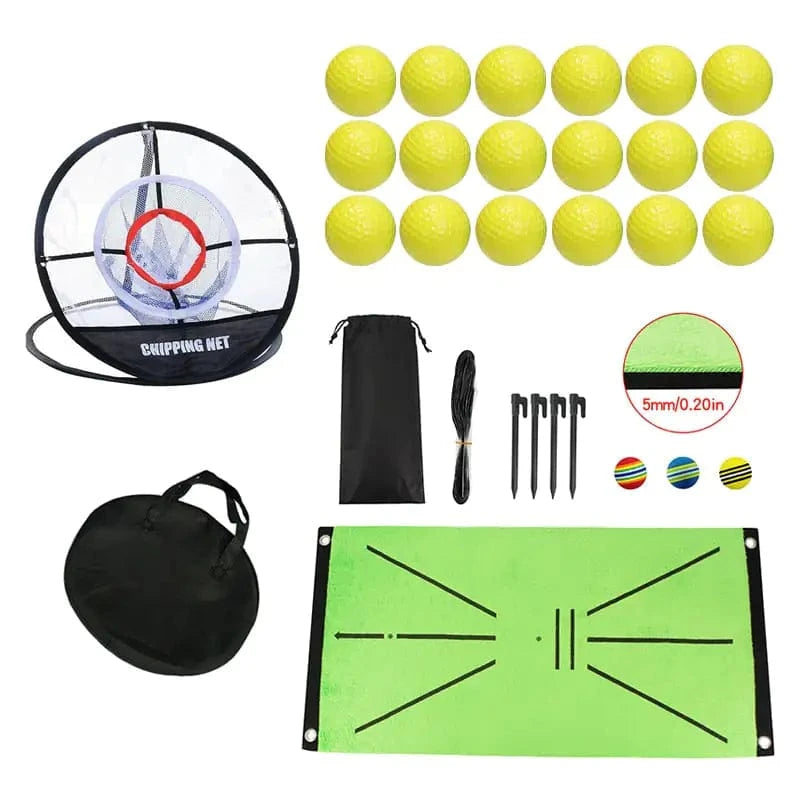 golf chippingnet – inhoud van de levering voor Kurzspieltraining