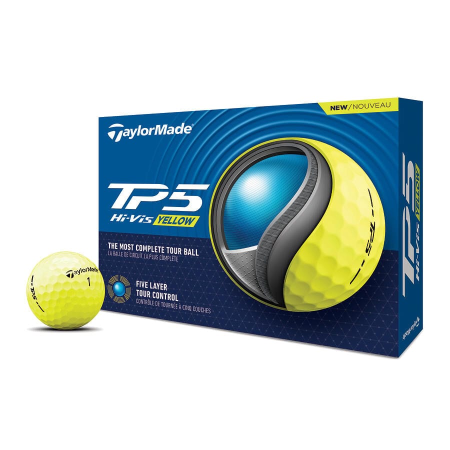 TaylorMade TP5 Golfball – Verpackung Gelb