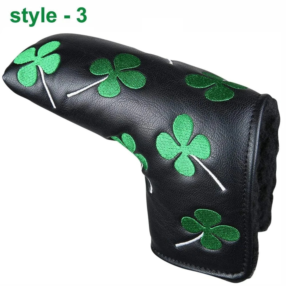 Putter Headcover Kleeblatt – Clover Design Schwarz