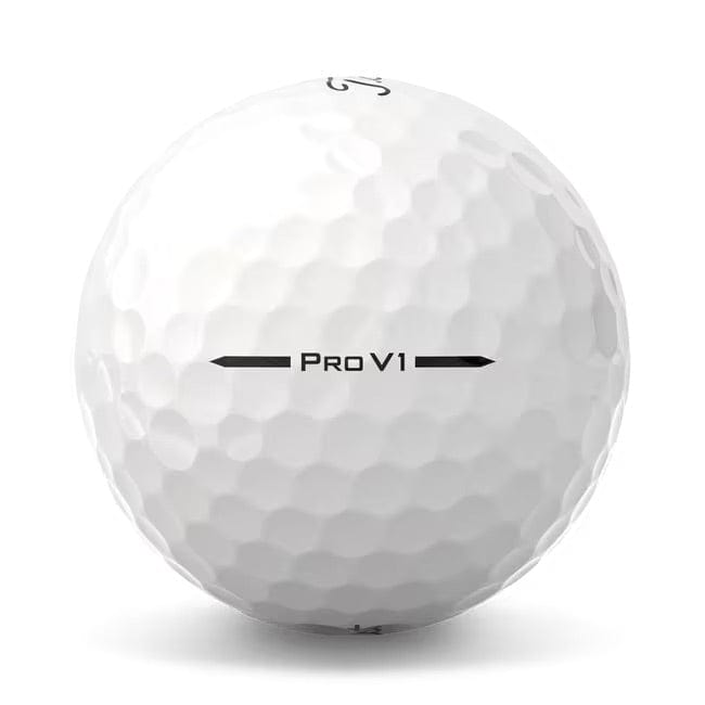 Titleist Pro V1 Golfball – Golfball mit weichem Gefühl & hohem Spin - weiß Frontansicht
