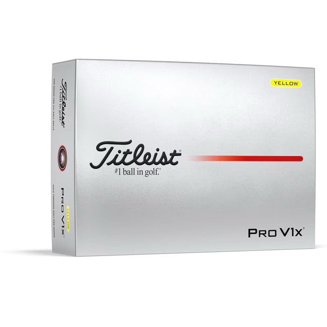 Titleist Pro V1x – 2025 Modell in Gelb - Verpackung
