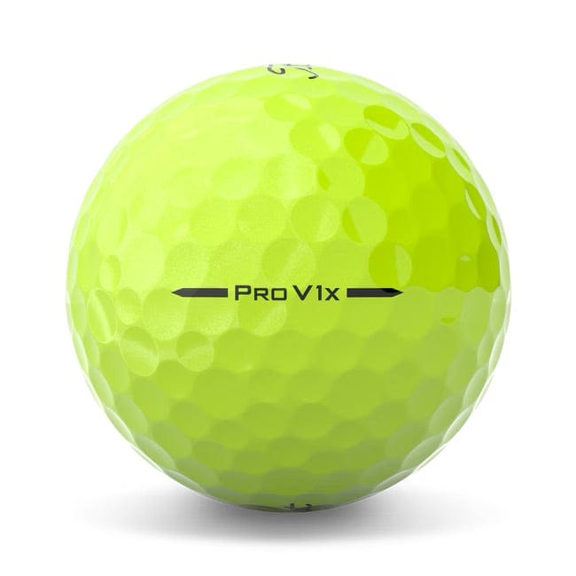 Titleist Pro V1x – 2025 Modell in Gelb - Rückseite