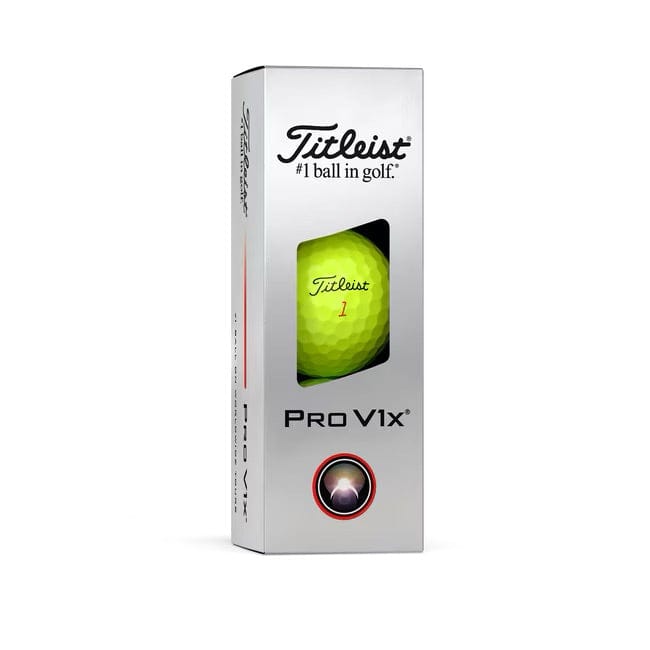 Titleist Pro V1x – 2025 Modell in Gelb - Sleeve