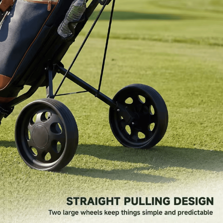 2-Rad golftrolley met stabilem Eisenrahmen en 23-cm-Rädern