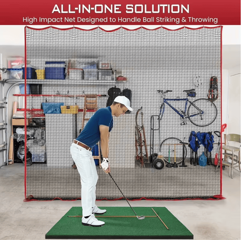 Filet d’entraînement golf 3 × 3 m avec grande surface de réception