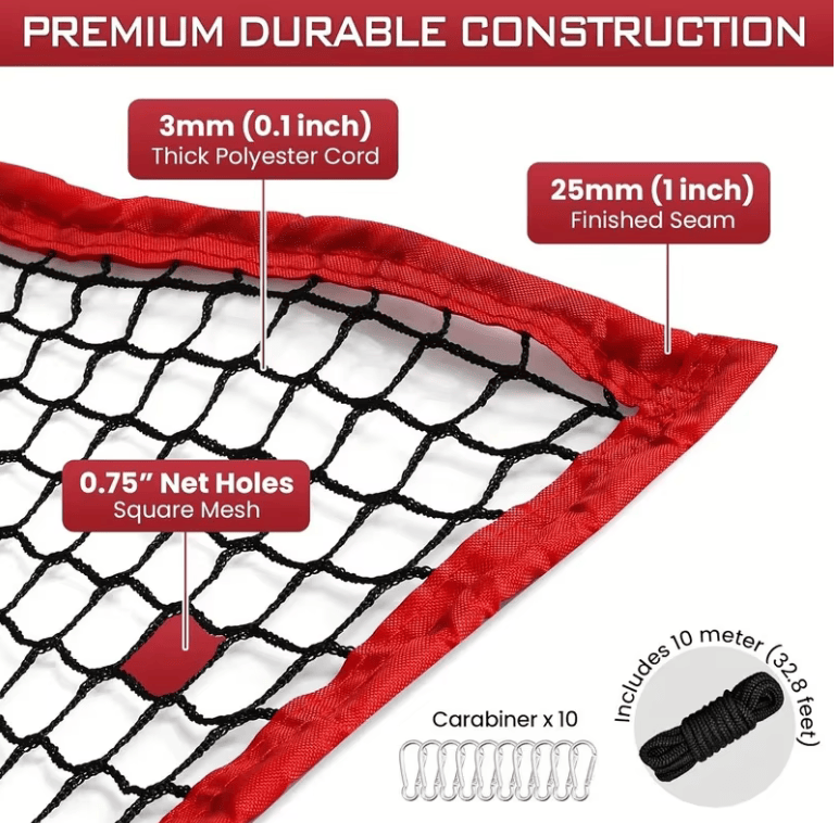 Grand filet de golf 3 × 3 m pour Home Golf et entraînement extérieur