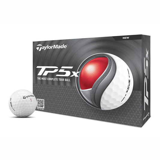 TaylorMade TP5x Golfball – Vorderansicht Verpackung Weiß