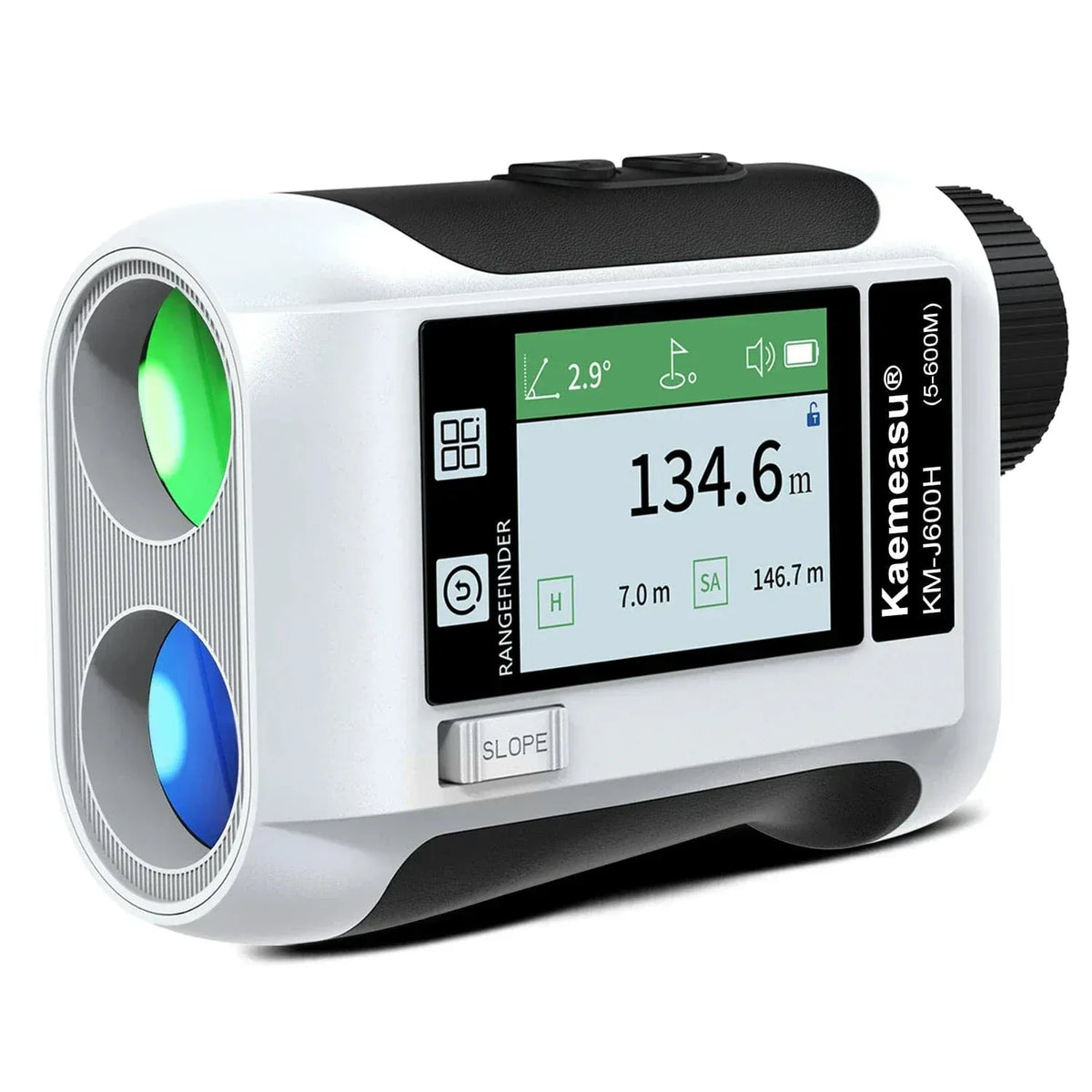 Golf Rangefinder KM-J 600 m weiß – Laser Entfernungsmesser für Golf